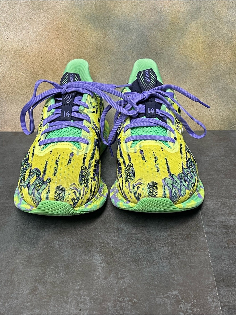 Asics Noosa Tri 14 Women's Running Shoes Safety Yellow/Midnight Size 7.5B - Picture 5 of 16